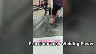 Dimostrazione del funzionamento della saldatrice laser